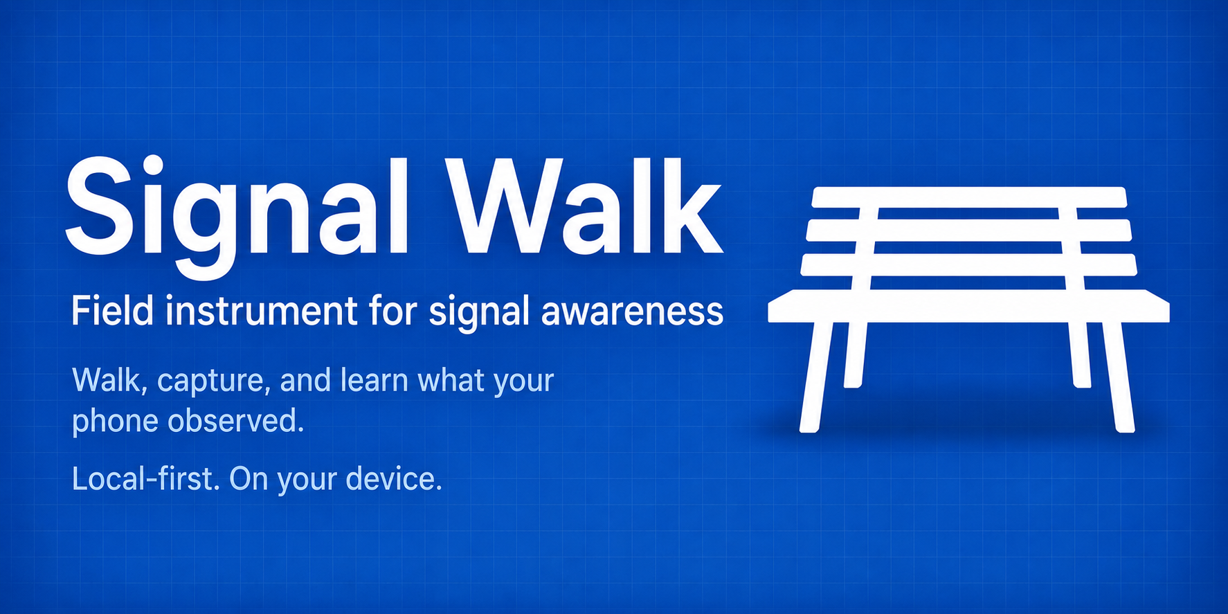 Signal Walk — Field instrument for signal awareness